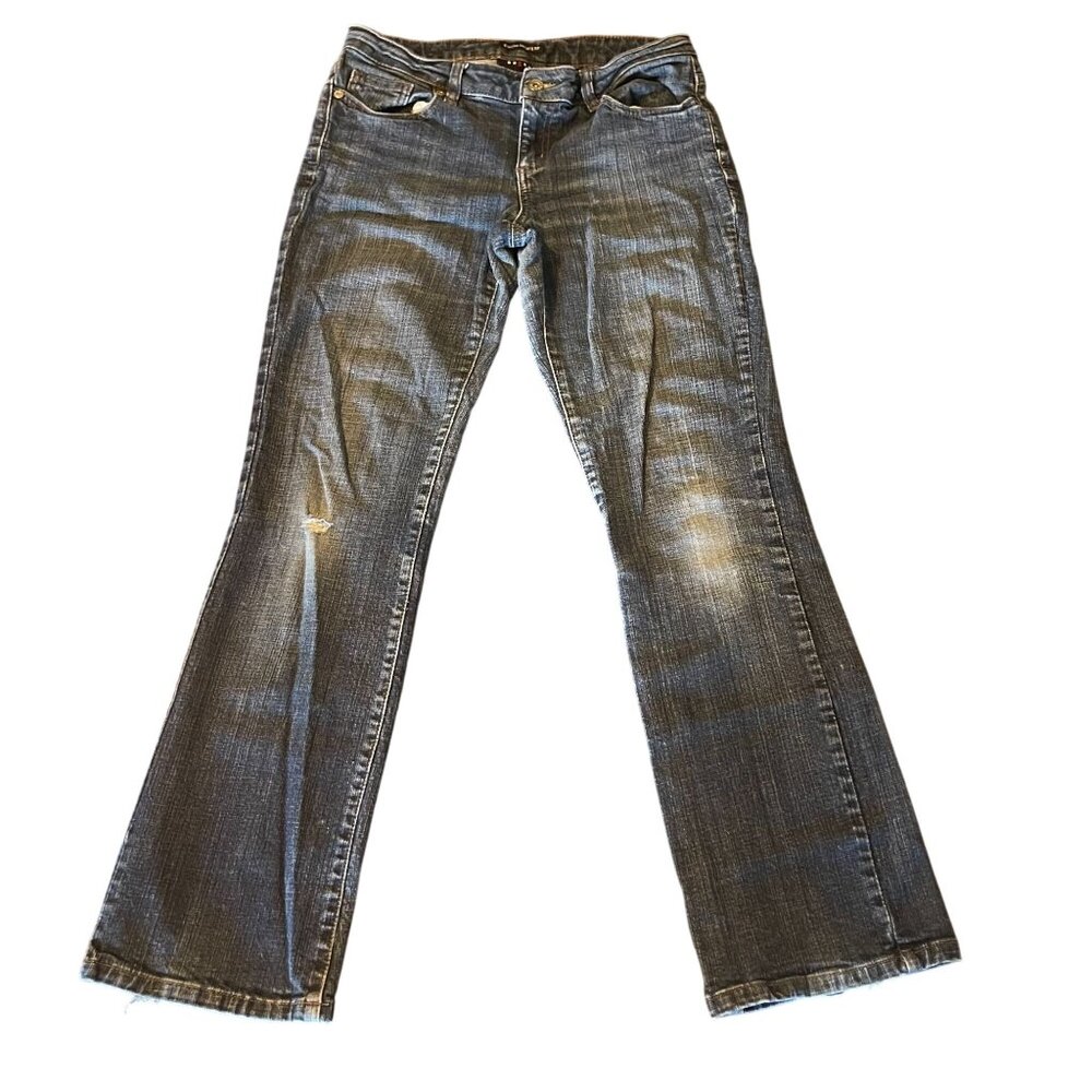 Axcess Stretch Favorite Fit Womens Denim Jeans tudded Back Pockets Size 8 Distre